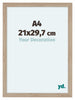 Como MDF Photo Frame 21x29 7cm A4 Oak Light Front Size | Yourdecoration.co.uk