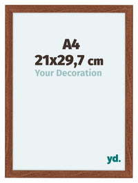 Como MDF Photo Frame 21x29 7cm A4 Walnut Front Size | Yourdecoration.co.uk