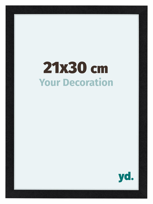 Como MDF Photo Frame 21x30cm Black Matte Front Size | Yourdecoration.co.uk