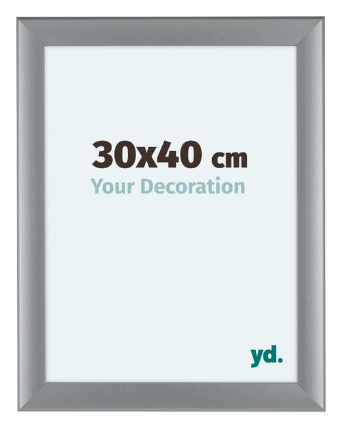 Como MDF Photo Frame 30x40cm Silver Matte Front Size | Yourdecoration.co.uk
