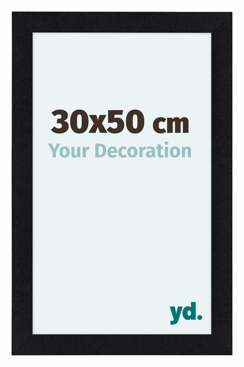 Como MDF Photo Frame 30x50cm Black Matte Front Size | Yourdecoration.co.uk