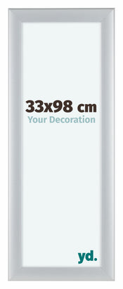 Como MDF Photo Frame 33x98cm Silver Matte Front Size | Yourdecoration.co.uk