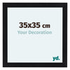 Como MDF Photo Frame 35x35cm Black Matte Front Size | Yourdecoration.co.uk