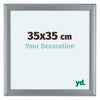 Como MDF Photo Frame 35x35cm Silver Matte Front Size | Yourdecoration.co.uk