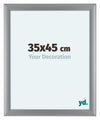 Como MDF Photo Frame 35x45cm Silver Matte Front Size | Yourdecoration.co.uk