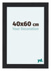 Como MDF Photo Frame 40x60cm Black Woodgrain Front Size | Yourdecoration.co.uk