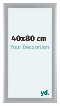 Como MDF Photo Frame 40x80cm Silver Matte Front Size | Yourdecoration.co.uk