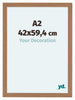 Como MDF Photo Frame 42x59 4cm A2 Walnut Light Front Size | Yourdecoration.co.uk