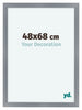 Como MDF Photo Frame 48x68cm Aluminium Brushed Front Size | Yourdecoration.co.uk