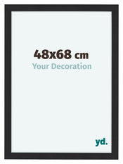 Como MDF Photo Frame 48x68cm Black Woodgrain Front Size | Yourdecoration.co.uk