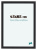 Como MDF Photo Frame 48x68cm Black Woodgrain Front Size | Yourdecoration.co.uk
