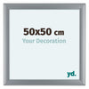 Como MDF Photo Frame 50x50cm Silver Matte Front Size | Yourdecoration.co.uk