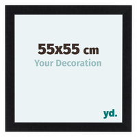 Como MDF Photo Frame 55x55cm Black Matte Front Size | Yourdecoration.co.uk