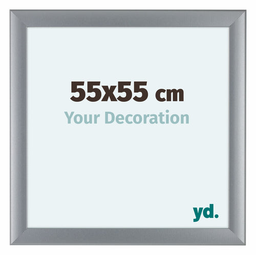 Como MDF Photo Frame 55x55cm Silver Matte Front Size | Yourdecoration.co.uk