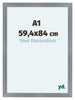 Como MDF Photo Frame 59 4x84cm A1 Aluminium Brushed Front Size | Yourdecoration.co.uk