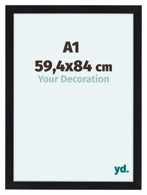 Como MDF Photo Frame 59 4x84cm A1 Black Matte Front Size | Yourdecoration.co.uk