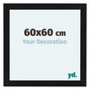 Como MDF Photo Frame 60x60cm Black Matte Front Size | Yourdecoration.co.uk