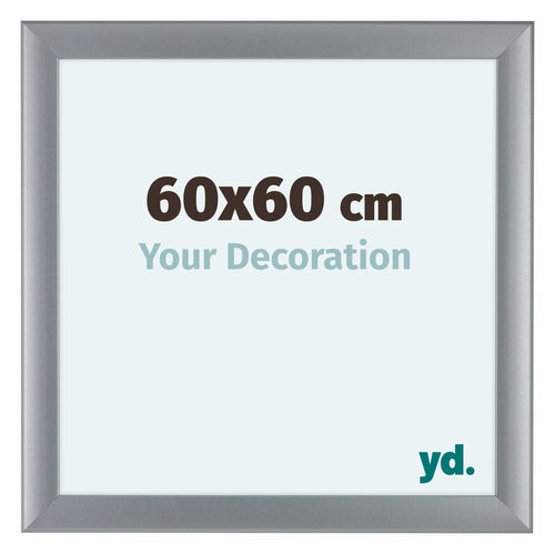 Como MDF Photo Frame 60x60cm Silver Matte Front Size | Yourdecoration.co.uk