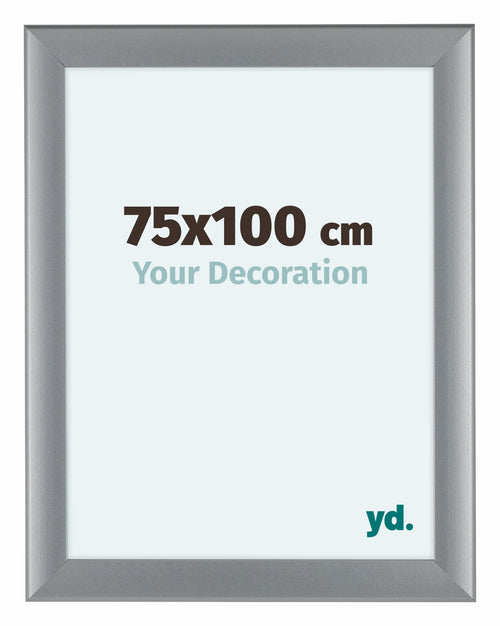 Como MDF Photo Frame 75x100cm Silver Matte Front Size | Yourdecoration.co.uk
