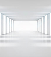 Dimex White Corridor Wall Mural 225x250cm 3 Panels | Yourdecoration.co.uk