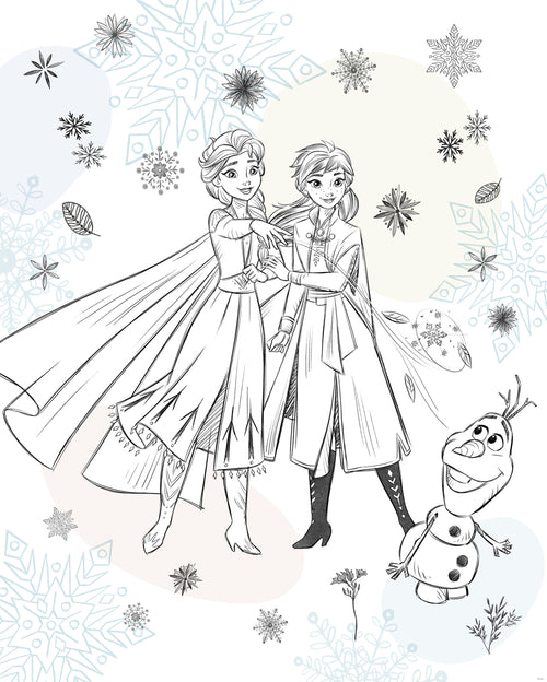 Disney Frozen Sketch Sisters Wall Mural DX4 223 | Yourdecoration.co.uk