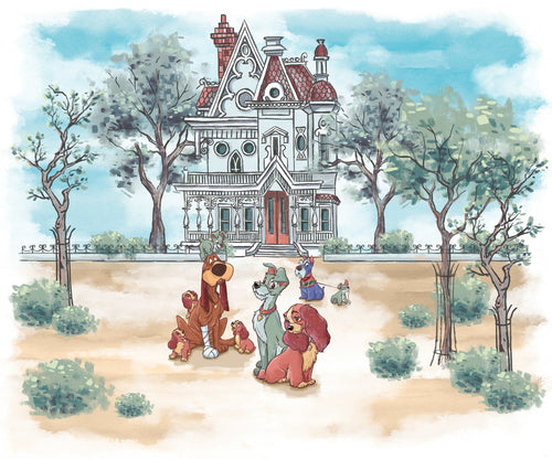 Disney Lady and the Tramp Sweet Home Wall Mural DX6 190 | Yourdecoration.co.uk