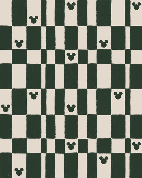 Disney Mickey Mouse Green Chess Wall Mural DX4 187 | Yourdecoration.co.uk