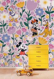 Disney Mickey Mouse and Minnie Mouse Botanical Spring Interior Wall Mural DX4 175 | Yourdecoration.co.uk
