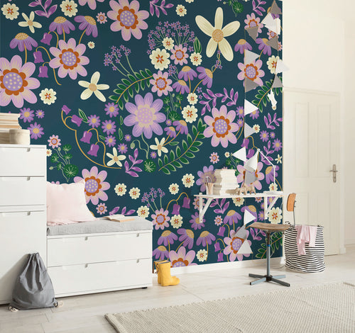 Disney Minnie Mouse Gardening Club Blue Interior Wall Mural DX5 215 | Yourdecoration.co.uk