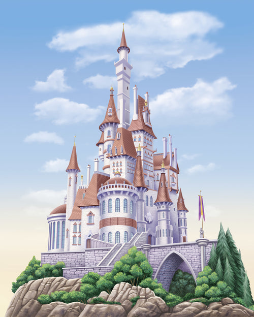 Disney Princess Belle Castle Wall Mural DX4 229 | Yourdecoration.co.uk