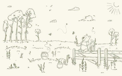 Disney Winnie the Pooh Bee at one with Nature Wall Mural DX8 193 | Yourdecoration.co.uk