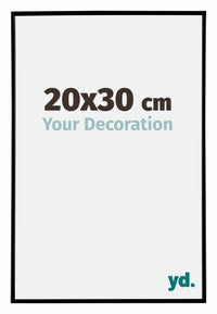 Evry Plastic Photo Frame 20x30cm Black Matt Front Size | Yourdecoration.co.uk
