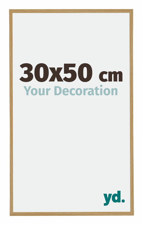 Evry Plastic Photo Frame 30x50cm Beech Light Front Size | Yourdecoration.co.uk