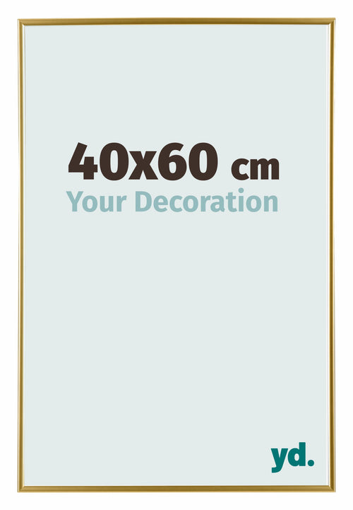 Evry Plastic Photo Frame 40x60cm Gold Front Size | Yourdecoration.co.uk
