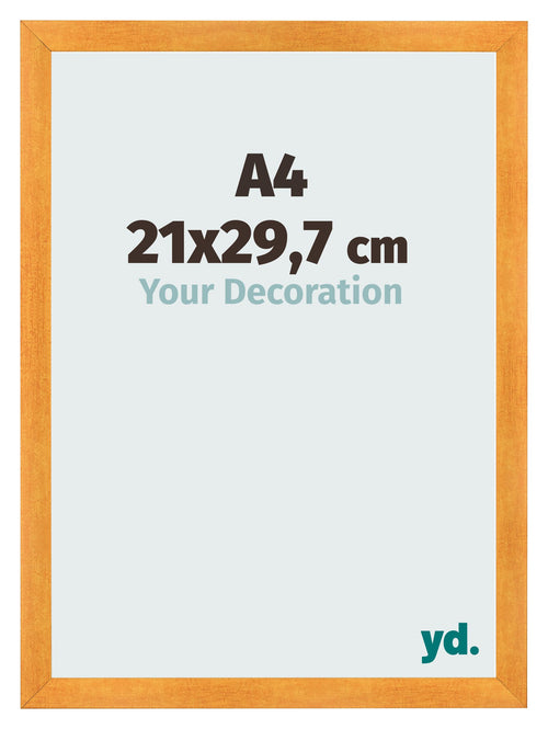 Photo Frame A4 - 21x29,7 cm - Orange - MDF - Pisa