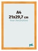 Photo Frame A4 - 21x29,7 cm - Orange - MDF - Pisa
