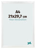Photo Frame A4 - 21x29,7 cm - White High Gloss - MDF - Pisa