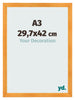 Photo Frame A3 - 29,7x42 cm - Orange - MDF - Pisa