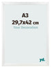 Photo Frame A3 - 29,7x42 cm - White High Gloss - MDF - Pisa