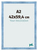 Photo Frame A2 - 42x59,4 cm - Clear Blue Swept - MDF - Pisa
