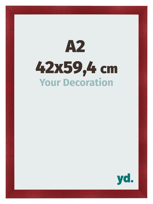 Photo Frame A2 - 42x59,4 cm - Wine Red Swept - MDF - Pisa