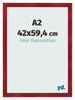 Photo Frame A2 - 42x59,4 cm - Wine Red Swept - MDF - Pisa