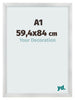 Photo Frame A1 - 59,4x84 cm - Silver Matte - MDF - Pisa