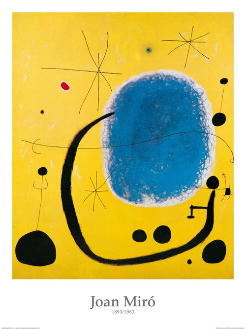 Joan Miro L'oro dell'Azzurro Art Print 60x80cm | Yourdecoration.co.uk