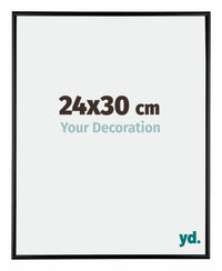 Kent Aluminium Photo Frame 24x30cm Black High Gloss Front Size | Yourdecoration.co.uk