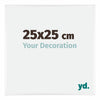 Kent Aluminium Photo Frame 25x25cm White High Gloss Front Size | Yourdecoration.co.uk