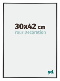 Kent Aluminium Photo Frame 30x42cm Black High Gloss Front Size | Yourdecoration.co.uk
