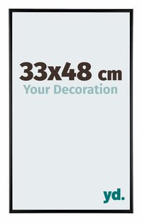 Kent Aluminium Photo Frame 33x48cm Black High Gloss Front Size | Yourdecoration.co.uk