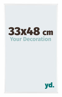 Kent Aluminium Photo Frame 33x48cm White High Gloss Front Size | Yourdecoration.co.uk