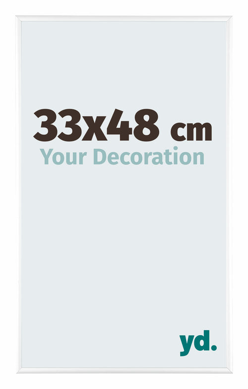 Kent Aluminium Photo Frame 33x48cm White High Gloss Front Size | Yourdecoration.co.uk